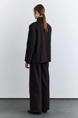 Classic Pleated Trousers Brown