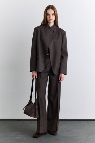Classic Pleated Trousers Mink