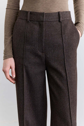 Classic Pleated Trousers Mink