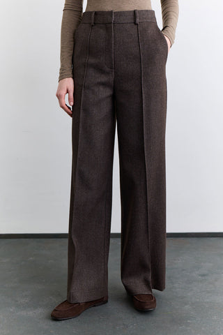 Classic Pleated Trousers Mink