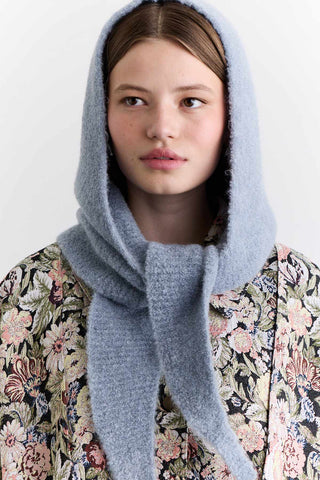 Soft Touch Tie Hood Blue