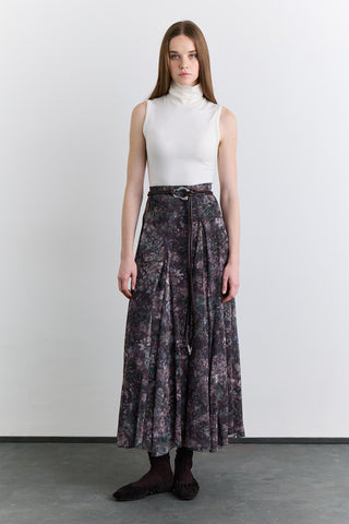 Panelled Pattern Skirt Dark Romance
