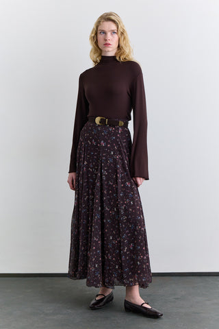 Panelled Pattern Skirt Ditsy