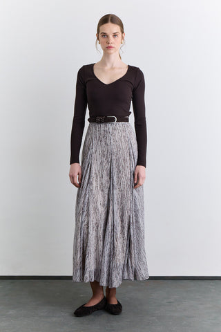 Panelled Pattern Skirt Polka Dot