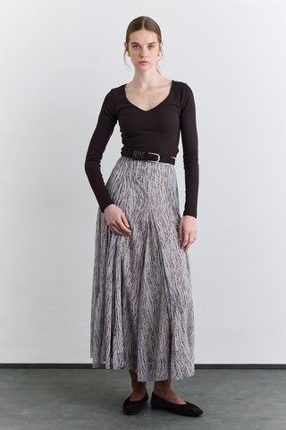 Panelled Pattern Skirt Polka Dot