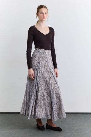 Panelled Pattern Skirt Polka Dot