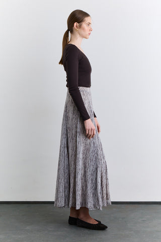 Panelled Pattern Skirt Polka Dot