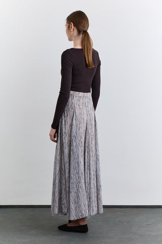 Panelled Pattern Skirt Polka Dot