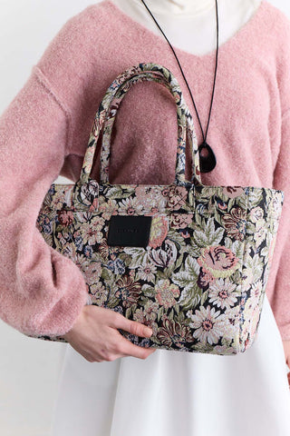 Jacquard Tote Bag Powder