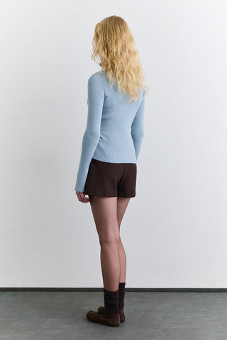 Cross Front Cardigan Blue