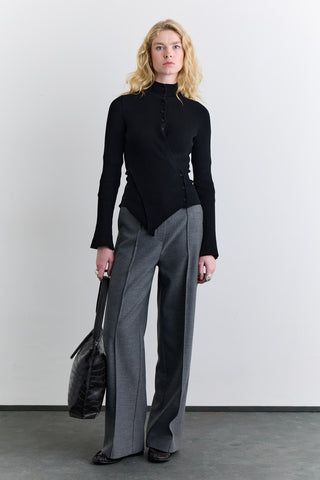 Cross Front Cardigan Black