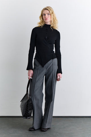 Classic Pleated Trousers Grey