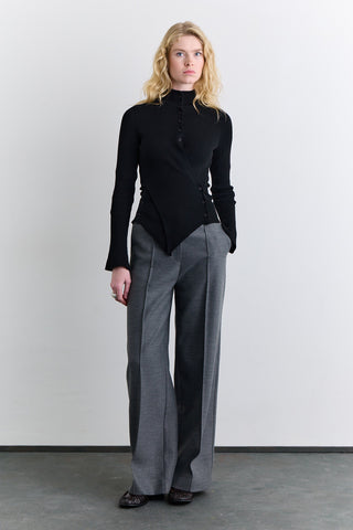 Classic Pleated Trousers Grey