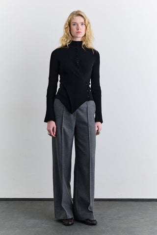 Classic Pleated Trousers Grey