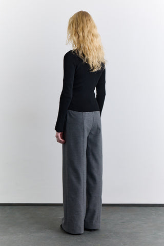 Classic Pleated Trousers Grey