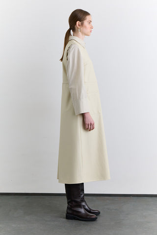 Leather Dress With Pocket Detail Vanilla