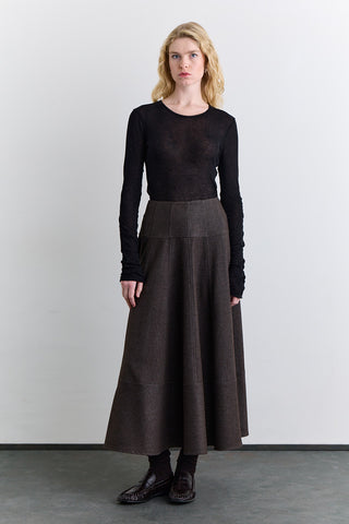 Structured Wide Skirt Mink
