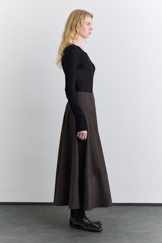 Structured Wide Skirt Mink