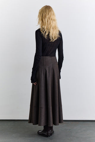 Structured Wide Skirt Mink