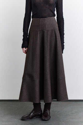 Structured Wide Skirt Mink
