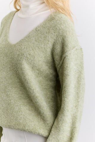 Soft Touch Knit Sweater Green
