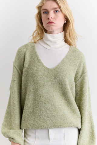 Soft Touch Knit Sweater Green