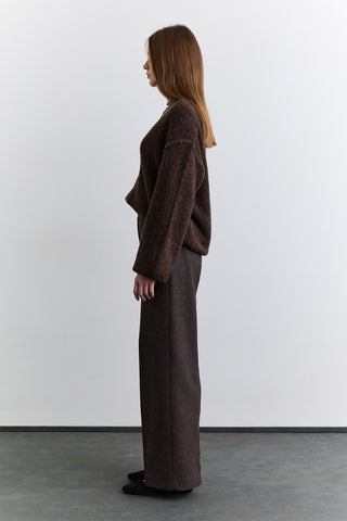 Soft Touch Knit Sweater Dark Brown