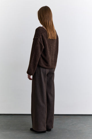 Soft Touch Knit Sweater Dark Brown
