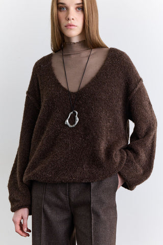 Soft Touch Knit Sweater Dark Brown