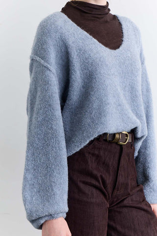 Soft Touch Knit Sweater Blue