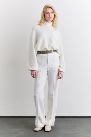 Soft Touch Knit Sweater Ecru