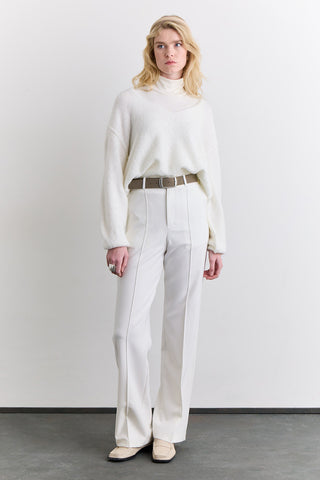 Soft Touch Knit Sweater Ecru