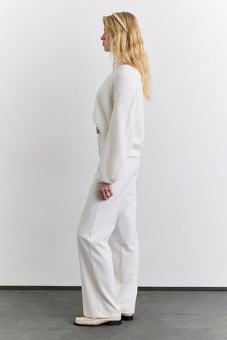 Soft Touch Knit Sweater Ecru