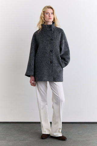 Mae Double Breasted Coat Anthracite