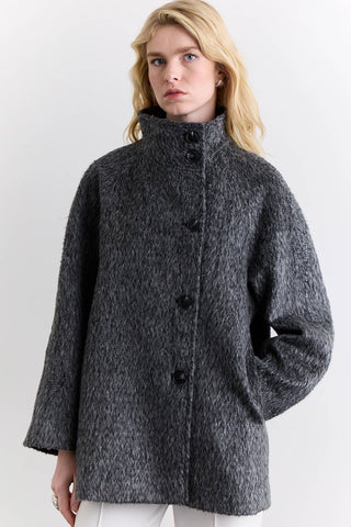 Mae Double Breasted Coat Anthracite
