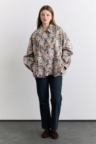 Jacquard Pattern Statement Jacket Powder