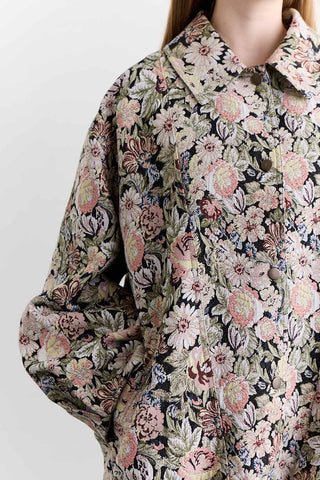 Jacquard Pattern Statement Jacket Powder