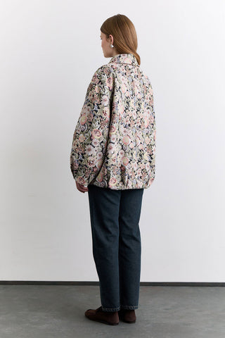 Jacquard Pattern Statement Jacket Powder