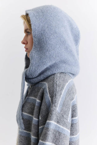 Soft Touch Tie Hood Blue