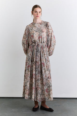 Patterned Wide Sleeve Dress Bouquet