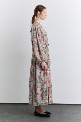 Patterned Wide Sleeve Dress Bouquet