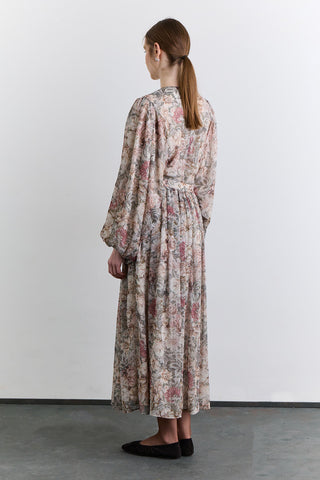 Patterned Wide Sleeve Dress Bouquet