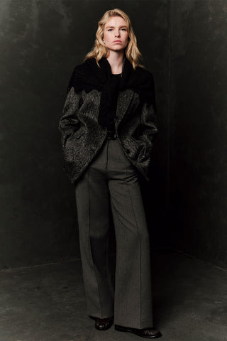 Classic Pleated Trousers Grey