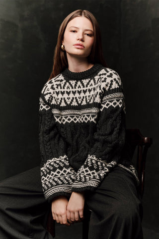 Nordic Pattern Sweater Grey