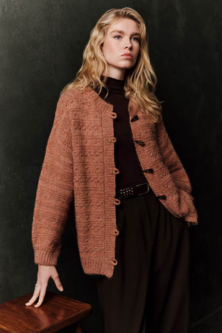 Chunky Button Knit Cardigan Tile