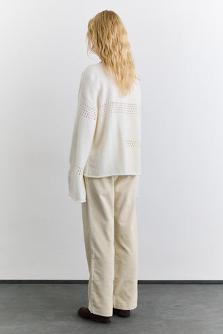 Open Knit Sweater Ecru