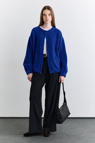 Soft Touch Buttoned Cardigan Blue