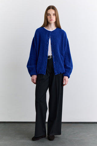 Soft Touch Buttoned Cardigan Blue