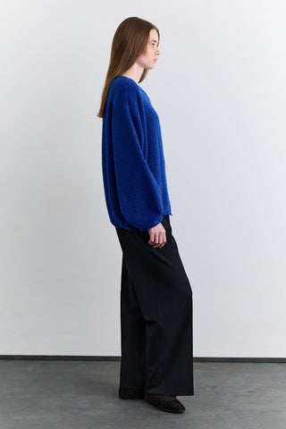 Soft Touch Buttoned Cardigan Blue