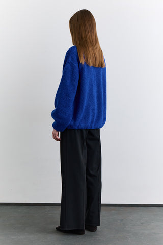 Soft Touch Buttoned Cardigan Blue